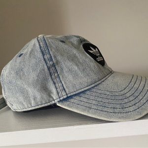 Adidas adjustable hat, jean texture and feel